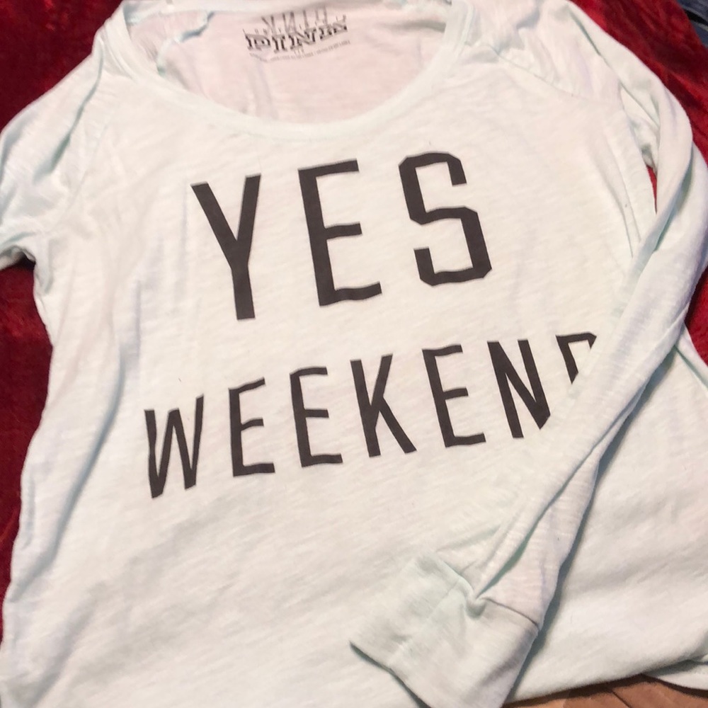 Mint green long sleeve top